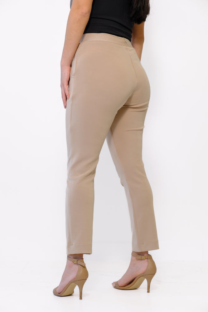 
                  
                    Tapered pant with a high waist and cropped petite hem
                  
                