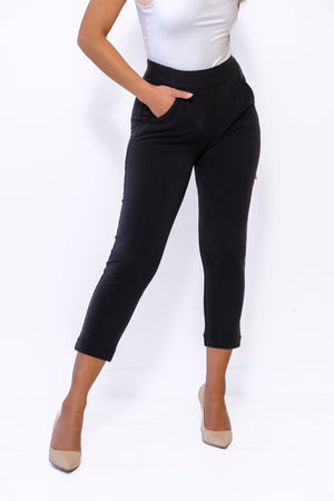 
                  
                    Tapered pant with a high waist and cropped petite hem
                  
                